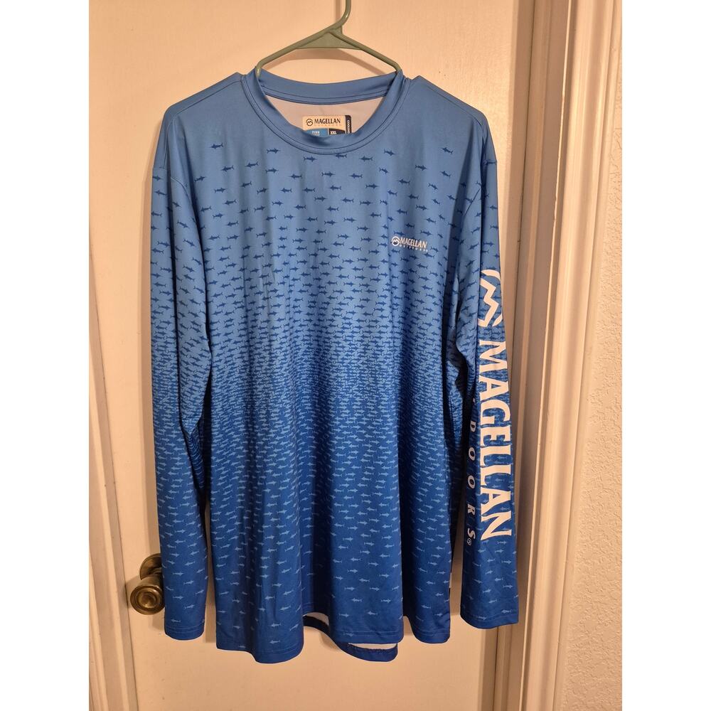 Magellan Outdoors Fish Gear Long Sleeve Cooling Shirt-Boyfriend Fit-Size XXL